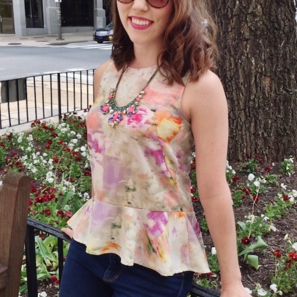 H&M Floral Peplum Blouse - Picture 2 of 5